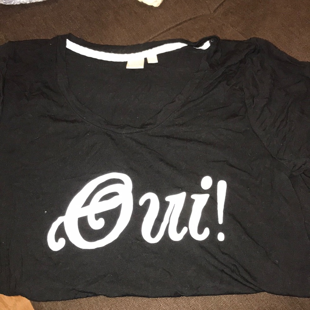 cap sleeve “Oui!” tee